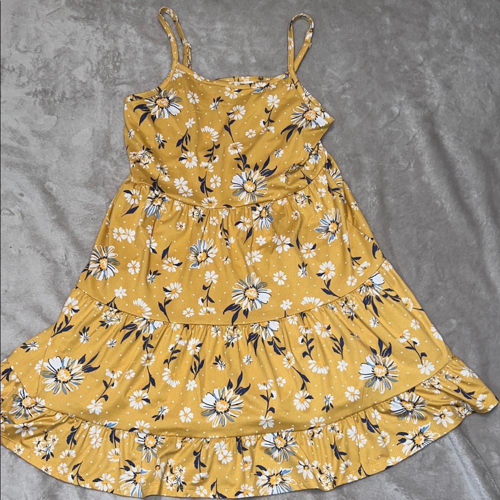 Knit Works Floral Yellow Dress